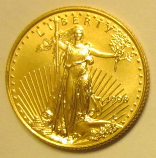 1998 $10 1/4 Oz Gold American Eagle Brilliant Uncirculated Rare Key Date Coin photo