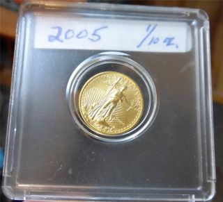2005 1/10th Ounce Fine Gold $5 American Eagle Gold Bullion Coin,  Tenth Ounce Gld photo