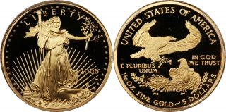 2005 - W $5 Gold 1/10th Oz.  American Eagle Pr 70 Dcam Pcgs. photo