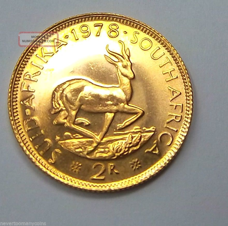 1978 South Africa 22k Gold 2 Rand Coin 2355 Oz Krugerrand