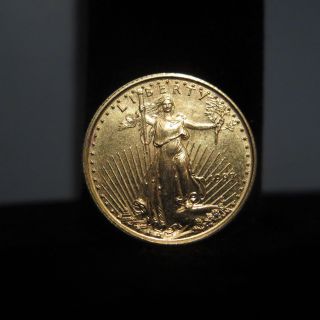 1997 1/10 Oz.  999 Gold American Eagle - $5 U.  S.  Gold Bullion Coin - photo