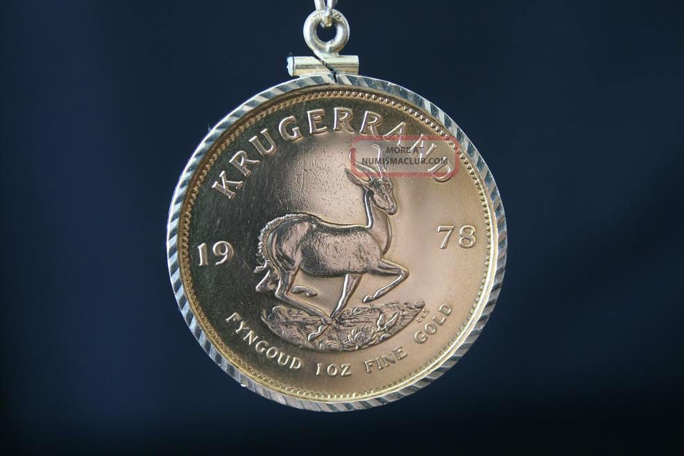 1978 Krugerrand 1 Oz Fine Gold South Africa Coin With 14k Gold Chain 1978-krugerrand-1-oz-fine-gold-south-africa-coin-with-14k-gold-chain