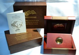 2008 - W Proof American Gold Buffalo 1/10th Oz.  9999 Fine With Ogp / photo