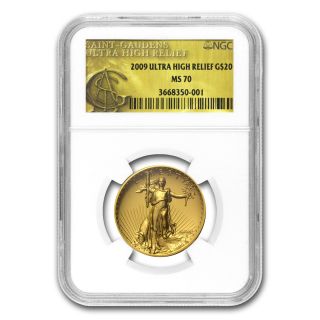 2009 Ultra High Relief Double Eagle Gold Coin - Ms - 70 Ngc - Gold Label photo