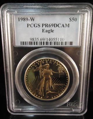 1989 - W $50 Gold American Eagle Pr 69 Dcam Pcgs Low Opening Bid photo