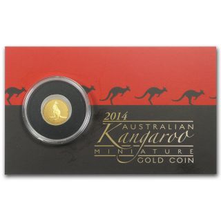 2014 1/2 Gram Gold Australian Kangaroo Coin - Mini Roo - Sku 81153 photo