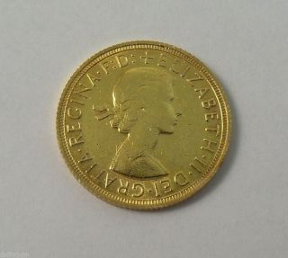 1958 One Sovereign Gold Coin (united Kingdom) - - Almost 1/3oz Of 22k Solid Gold photo