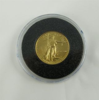 Unc 1988 American Eagle 1/4 Oz 999 Fine 10 Dollar Gold Coin photo