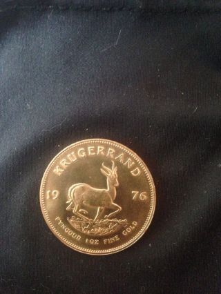 1976 1 Oz Gold South African Krugerrand Coin photo