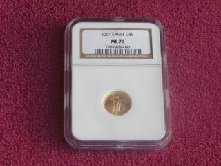 2004 1/10 Ounce American Eagle Gold Coin - Ngc - Ms70 photo