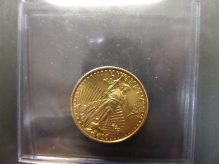 2001 $10 American Gold Eagle Coin 1/4 Oz.  Uncirculated photo