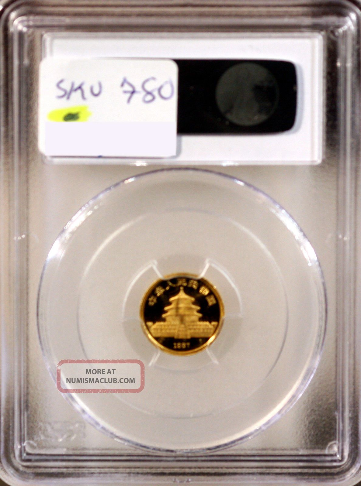 Rare 1987 - S China 1/20 Oz Gold 5y Panda Pcgs Ms69