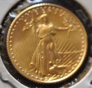 1986 1/10 Oz $5 American Eagle Gold Bullion State Coin photo