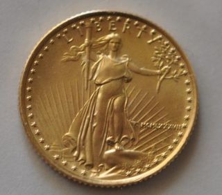 1987 1/10 Oz $5 American Eagle Gold Bullion State Coin Looks photo