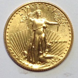 1993 $5 Dollar 1/10th Ounce Fine Gold American Eagle photo