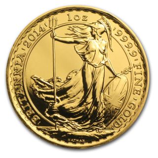 2014 1 Oz Gold Britannia Coin - Lunar Year Of The Horse Privy Mark - Sku 84843 photo