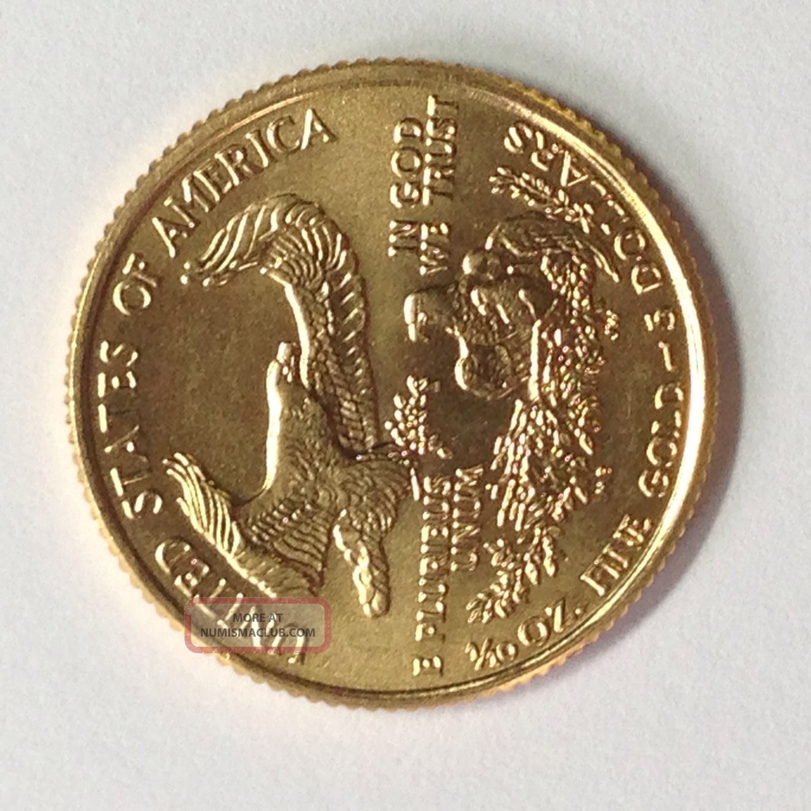 1993 5 Dollar 1 10th Ounce Fine Gold American Eagle