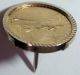1992 1/10 Oz.  Gold American Eagle Mounted In 14k Gold Tie Tac Holder Gold photo 1