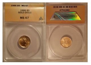$5 Dollar U.  S Gold Bullion Coin Gem Bu 3.  39 Grams.  9167 Pure 22 Kt 1/10 Oz Eagle photo