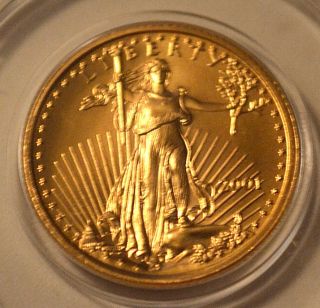 2001 1/10 Oz Gold American Eagle Coin - Brilliant Uncirculated - 1 Day photo