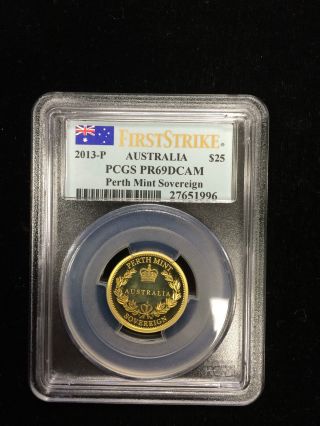 2013 Australian Sovereign Gold Proof Firststrike W/ And Letter From photo