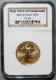 2006 - W $25 1/2oz Gold American Eagle Ngc Ms69 Burnished Die Gold photo 2