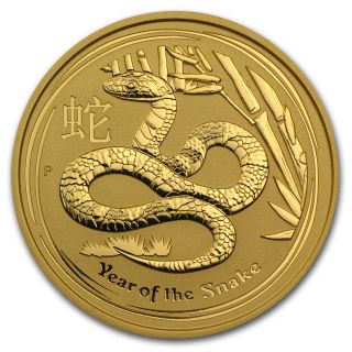 2013 2 Oz Gold Australian Perth Lunar Year Of The Snake Coin - Sku 71320 photo