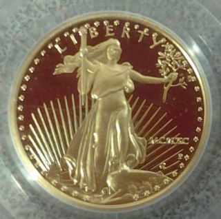 1990 - P $5 Pcgs Pr69 Dcam 1/10 Ounce American Gold Eagle photo