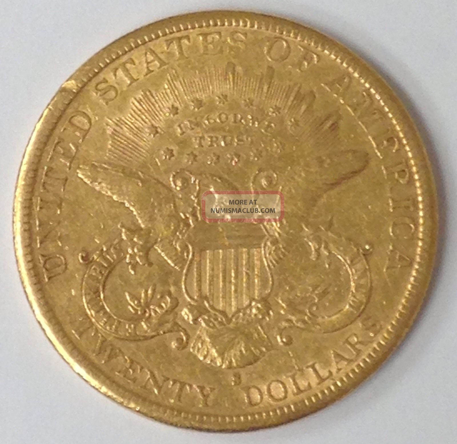 1882 S 20 American Liberty Head Double Eagle Gold Coin Rare