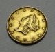 1849 Liberty Head Gold Dollar $1 - Raw -.  04837 Agw - Open Wreath - Gold photo 2