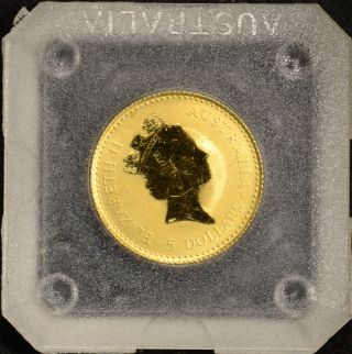 1990 1/20 Oz Australian Gold Nugget Coin Plastic Capsule photo