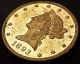 1893 Liberty Head Ten Dollar Gold Piece Mirror Like Backgrounds ($10.  00) (eagle) Gold (Pre-1933) photo 2