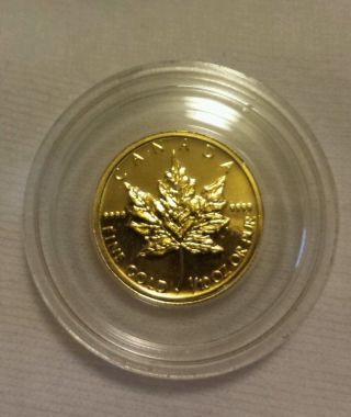 1996 Canadian Gold Maple Leaf 1/10th Oz Coin (encased) photo