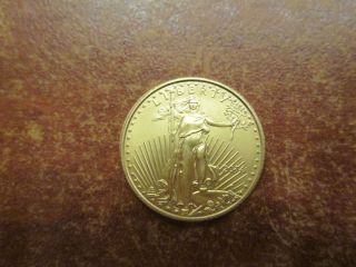 2014 $5 Walking Liberty Gold American Eagle 1/10 Oz Gold Coin photo