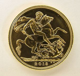 2013 Great Britian United Kingdom Fine Gold Sovereign Queen Elizabeth Ii Coin photo