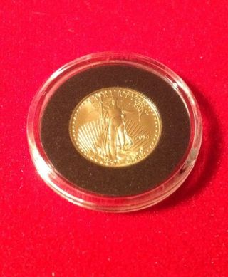 1 - Gold American Eagle Coin - 2014 1/10 Oz.  W/airtite Holder; Great Gold Bullion photo
