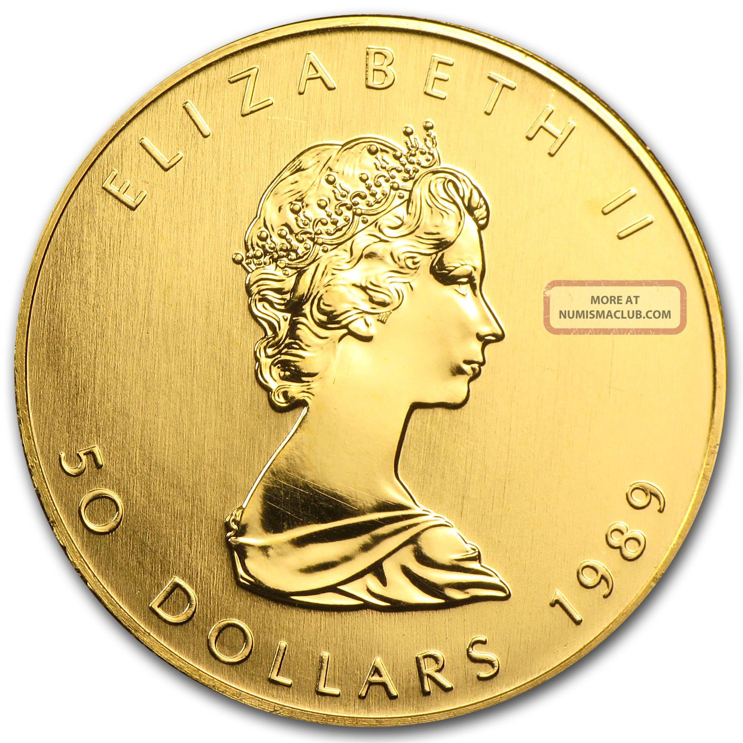 1989 1 Oz Gold Canadian Maple Leaf Coin Brilliant Uncirculated Sku