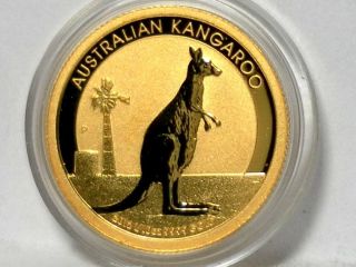 2012 Australian Gold Kangaroo 1/10 Oz 9999 Gold Uncirculated Bu Coin photo