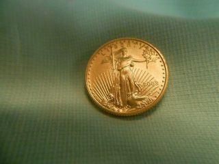 $5 Dollar Gold American Eagle 2003 Uncirculated 1/10oz.  Gold Coin photo