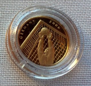 Liberia 1/25th Ounce Gold Coin - $20 Germany 2006 World Cup Commemorative photo