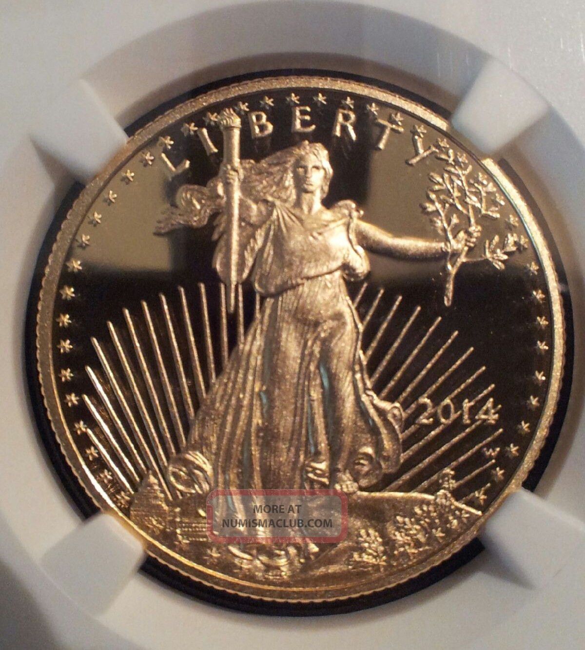 2014 W Proof $25 American Gold Eagle 1/2 Oz Ngc Pf70 Uc Early Releases Er