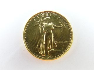 1986 1/10 Oz Fine Gold American Eagle $5 photo