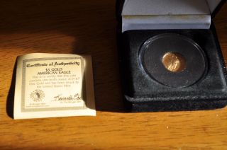 2007 $5 American Gold Eagle 1/10 Oz.  Fine Gold Struck By U.  S. photo