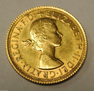 1967 Elizabeth Ii Full Sovereign Gold Coin photo