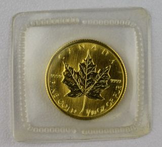 1996 Canada Maple Leaf 1/10 Oz.  9999 Gold Coin In Orig Gov ' T Holder (5532) photo