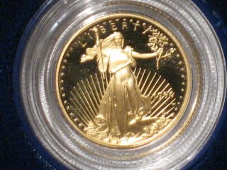 1996 - W Proof American Gold Eagle 1/10 Troy Ounce $5 United States Coin Tenth Oz photo