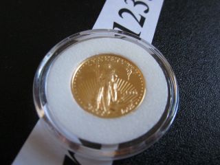 1996 American Gold Eagle 1/10 Oz $5 Coin In Plastic Capsule photo