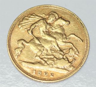 Gold Half Sovereign 1902 - Edward Vii - London photo