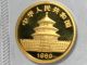 1989 1/10oz Gold Chinese Panda,  10 Yuan,  Plastic Large Date China photo 2