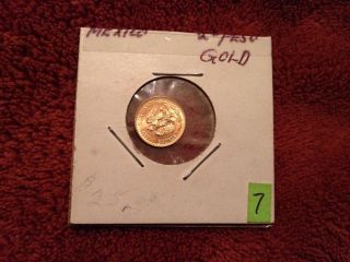 Gold Mexican 2 Pesos 1945 photo